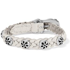 NWT Brighton White Leather Daisy Bandit Bracelet